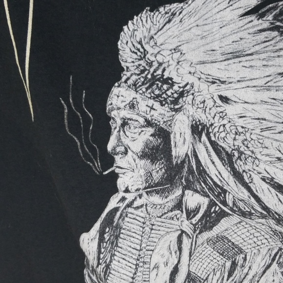 SOLD -Yeezy Tour Smoking Indian Wes Lang Tee Shirt - Picture 6 of 7